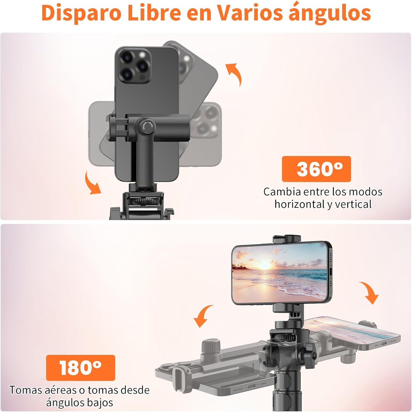 XXZU Trípode para Celular con Control Remoto Compatible con iPhone, Android